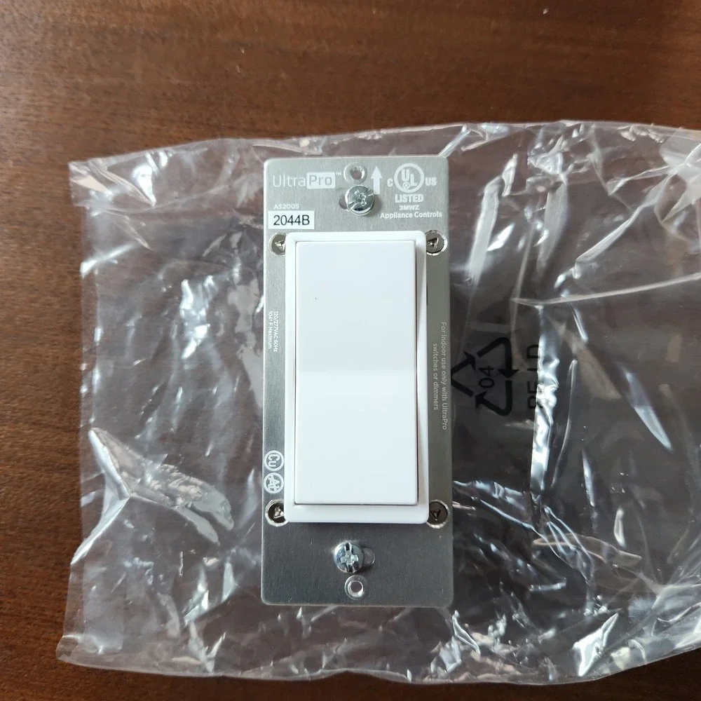 UltraPro Add-On Switch Z-Wave ZigBee In-Wall White 39350 QuickFit Not Standalone